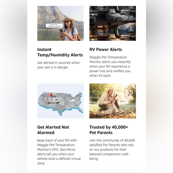 Waggle Dog Cat Wireless pet monitor GPS Verizon Alerts temp humidity geofence - Picture 8 of 10